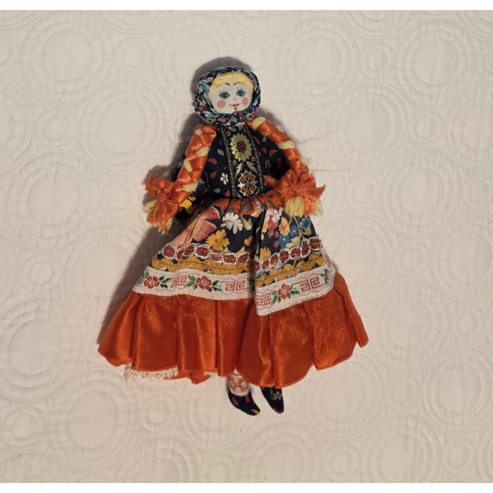 Handmade Russian Folk Doll By Tatiana From Russia 9 Inches Tall